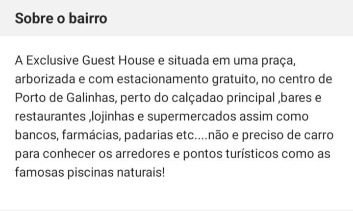 Exclusive Guest House Pôrto das Galinhas 외부 사진