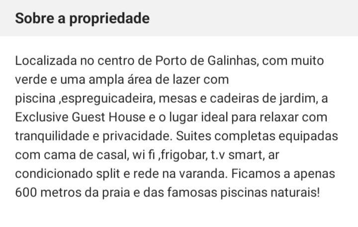 Exclusive Guest House Pôrto das Galinhas 외부 사진
